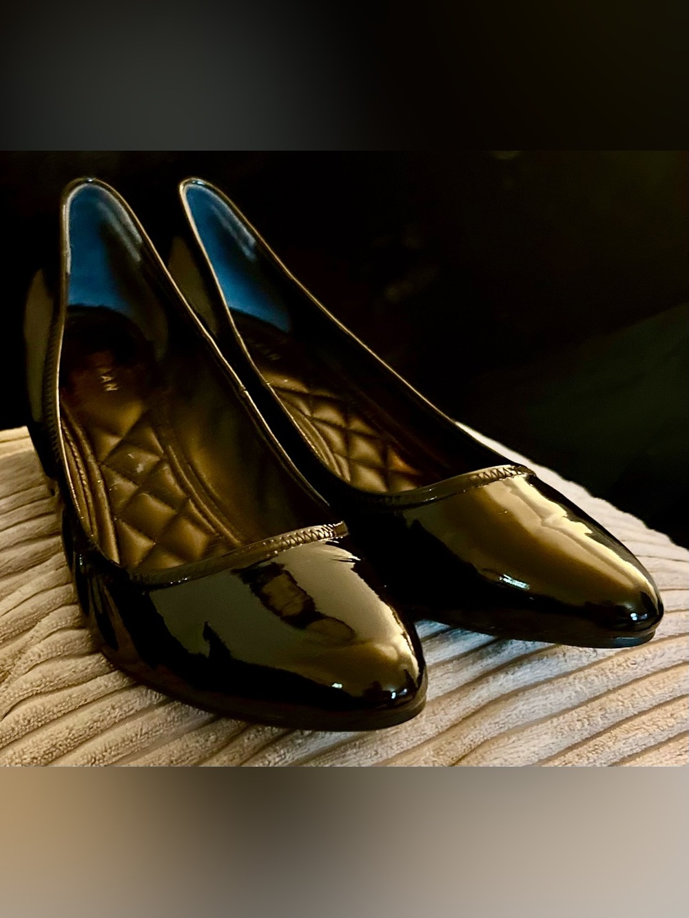 Cole Haan Black Patent Pointed Toe Flats